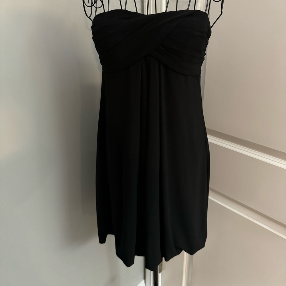 XSCAPE by Joanna Chen Strapless Evening Bubble Dress in Black Size 6